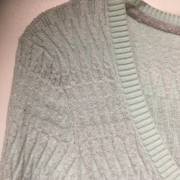 Victoria's Secret Green Metallic Knit Sweater Dress Sz Medium EUC - Picture 3 of 9